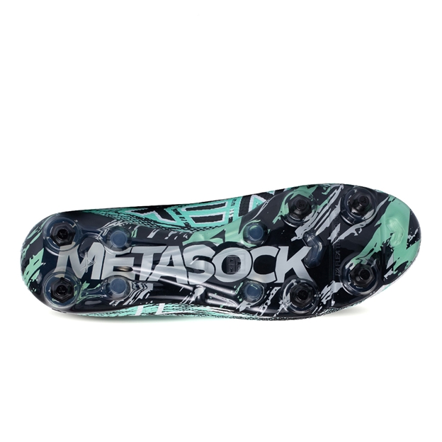 Oxen Kids Metasock Soft Ground Rugby Boots Cool Mint - Soleplate