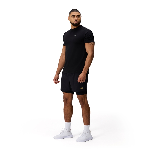 Canterbury Mens Tempo 2-In-1 Shorts - Black