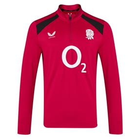England Mens Performance Midlayer Top 26/27 Persian Red - Front