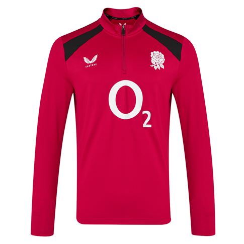 England Mens Performance Midlayer Top 26/27 Persian Red - Front