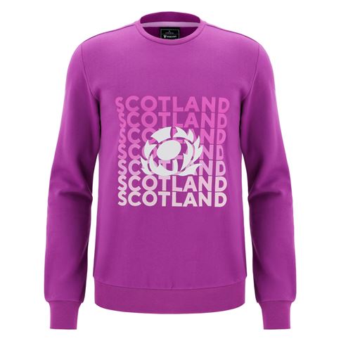 Scotland Mens Leisure Sweatshirt 25/26 Purple/White - Front