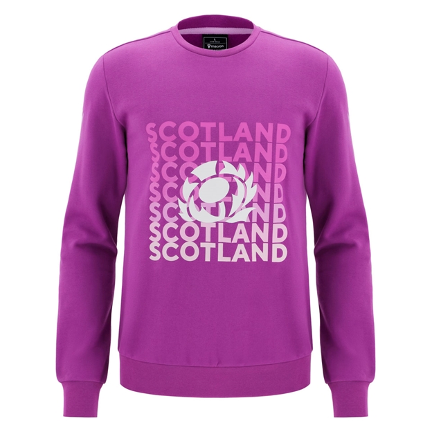 Scotland Mens Leisure Sweatshirt 25/26 Purple/White - Front
