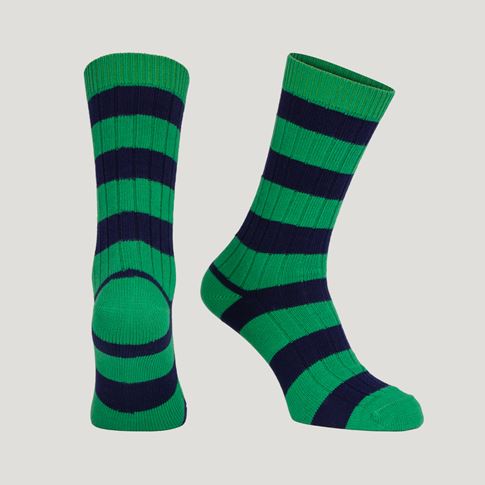 Classic Striped Socks – Green/Navy