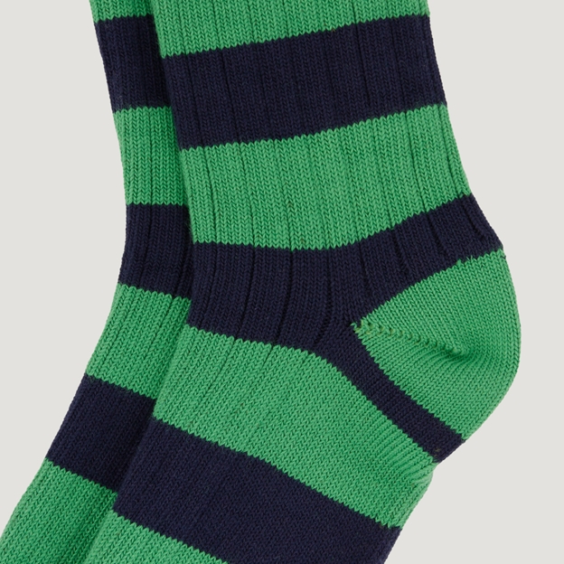 Classic Striped Socks - Green/Navy