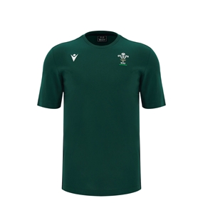 Wales Kids Travel T-Shirt 26/27 Green - Front View