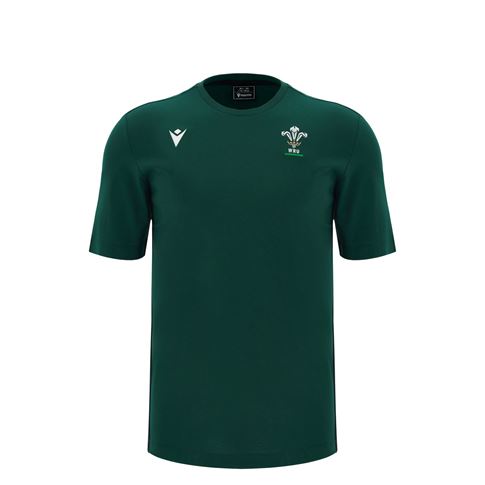 Wales Kids Travel T-Shirt 26/27 Green - Front View