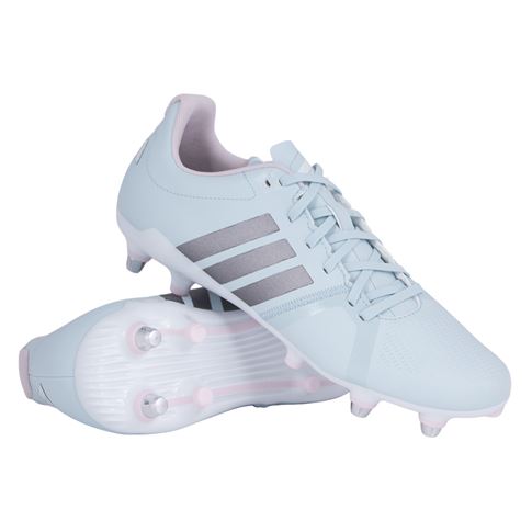 Adidas Womens RS15 Avaglide Rise Soft Ground Rugby Boots Ice Blue - Front View