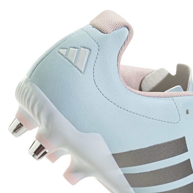 Adidas Womens RS15 Avaglide Rise Soft Ground Rugby Boots Ice Blue - Heel Close-up