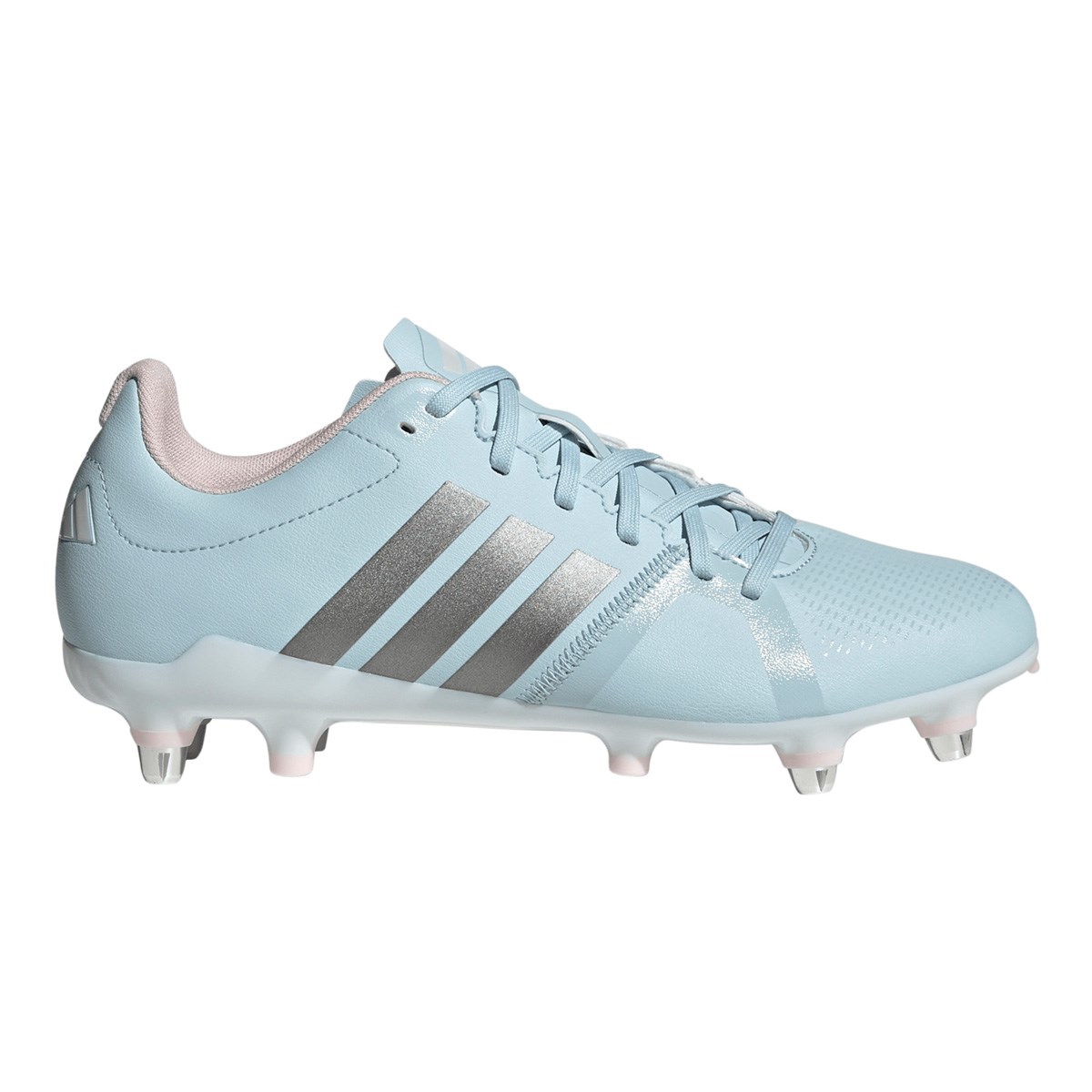 Adidas Womens RS15 Avaglide Rise Soft Ground Rugby Boots Ice Blue - Front View
