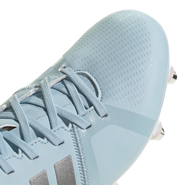 Adidas Womens RS15 Avaglide Rise Soft Ground Rugby Boots Ice Blue - Toe Close-up