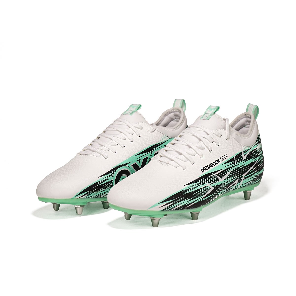Oxen Adults Meta X 6S Soft Ground Rugby Boots Cool Mint - Front