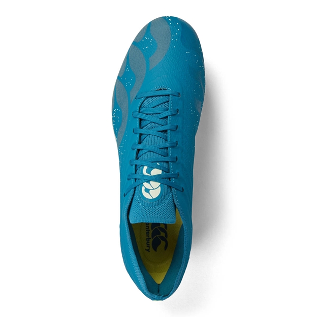 Canterbury Adults Stampede Groundbreak Elite Soft Ground Rugby Boots Green - Top