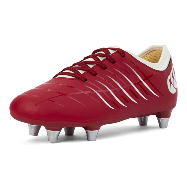 Canterbury Kids Phoenix 2.0 SG Rugby Boots Red - Front