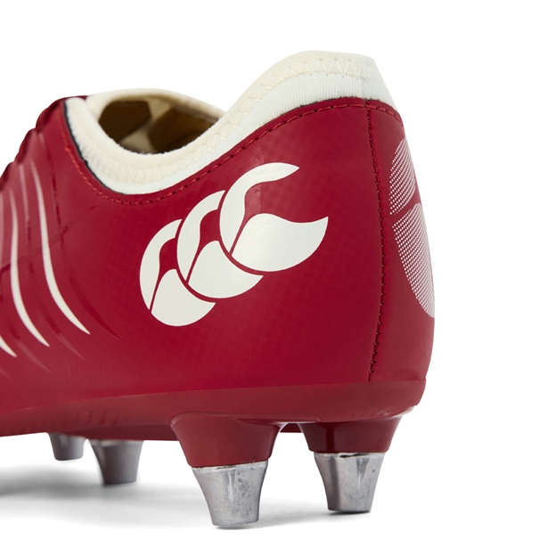 Canterbury Kids Phoenix 2.0 SG Rugby Boots Red - Heel