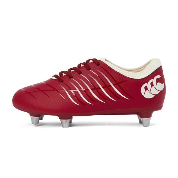 Canterbury Kids Phoenix 2.0 SG Rugby Boots Red - Outstep