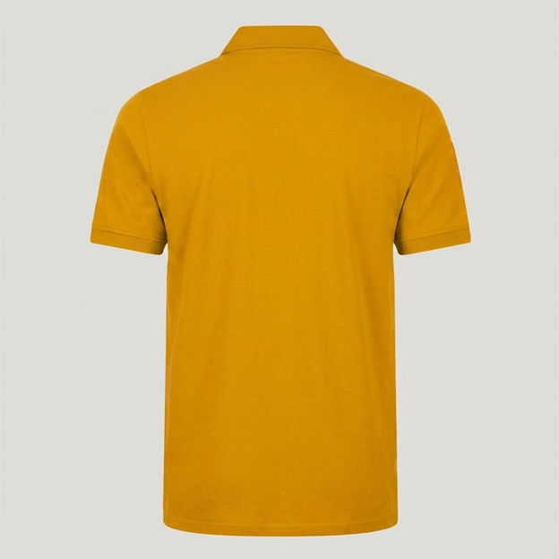 Australia 1899 Crest Adults Classic Cotton Polo Shirt Gold - Back View