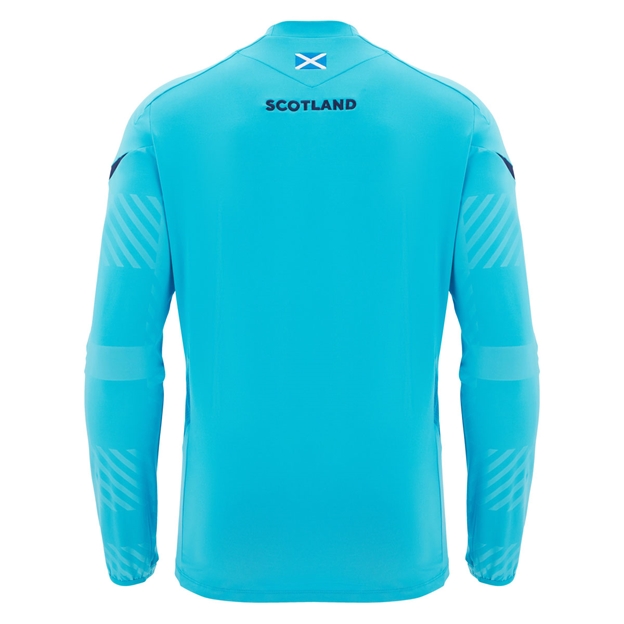 Scotland Mens Training Sweatshirt 25/26 Neon/Sky - Back