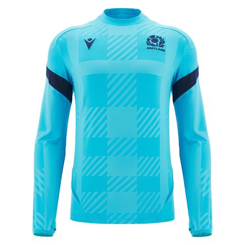 Scotland Mens Training Sweatshirt 25/26 Neon/Sky - Front
