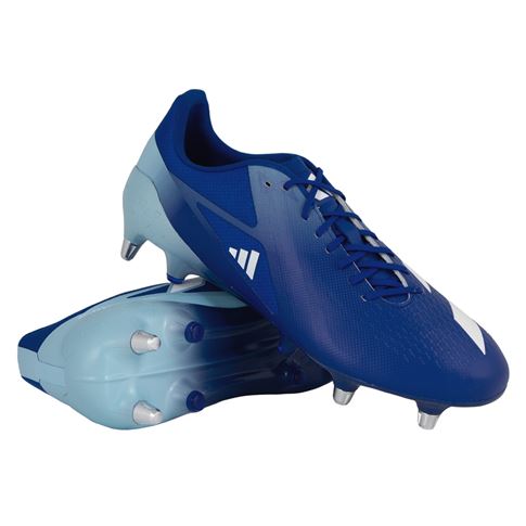 Adidas Adults Adizero RS15 Pro Soft Ground Rugby Boots Team Royal Blue - Front View
