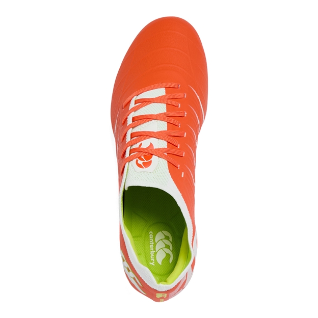 Canterbury Adults Phoenix 2.0 Elite Soft Ground Rugby Boots Orange - Top