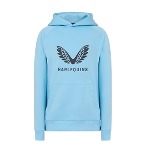 Harlequins Womens Presentation Hoodie 25/26 Sky Blue - Front