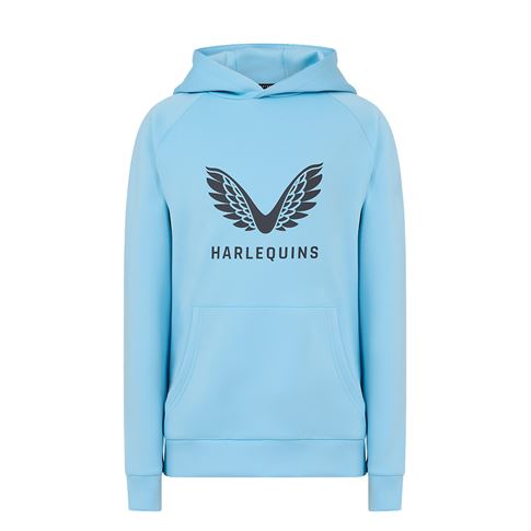 Harlequins Womens Presentation Hoodie 25/26 Sky Blue - Front