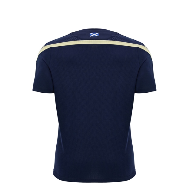 Scotland Kids Training Shirt 26/27 Navy and Sand - Back View