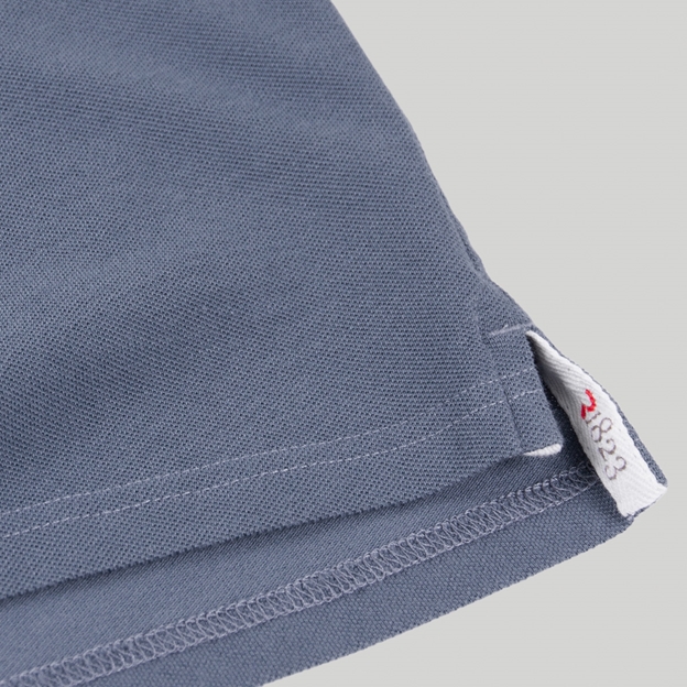 Scotland 1871 Adults Classic Cotton Polo Shirt Petrol Blue - Hem Close-up