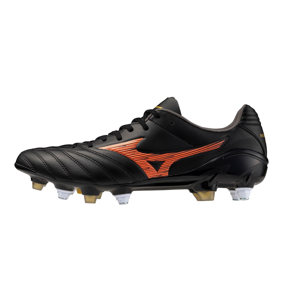 Mizuno Adults Monarcida Neo III Pro MIX Soft Ground Rugby Boots Bright Black - Front View