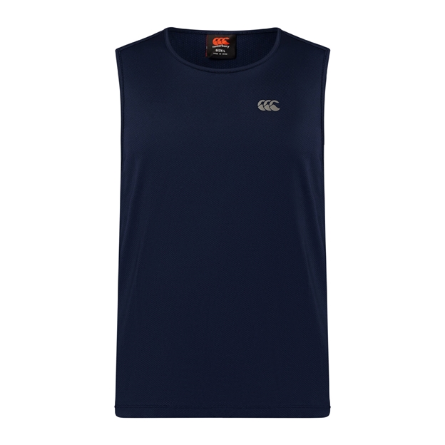Canterbury Mens Tempo Singlet Navy - Front