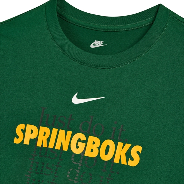 South Africa Springboks Womens Just do It T-Shirt 26/27 Gorge Green - Logo Close-up