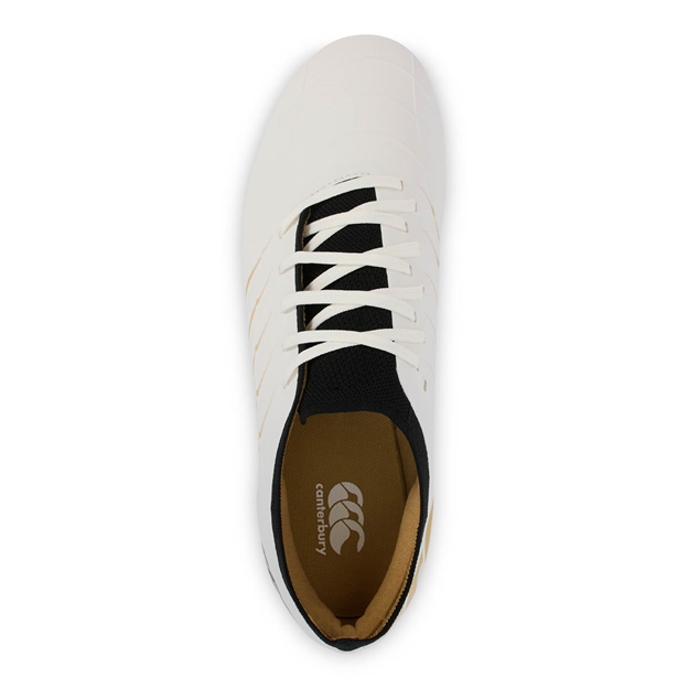 Canterbury Adults Phoenix 2.0 Pro Soft Ground Rugby Boots - White - Top