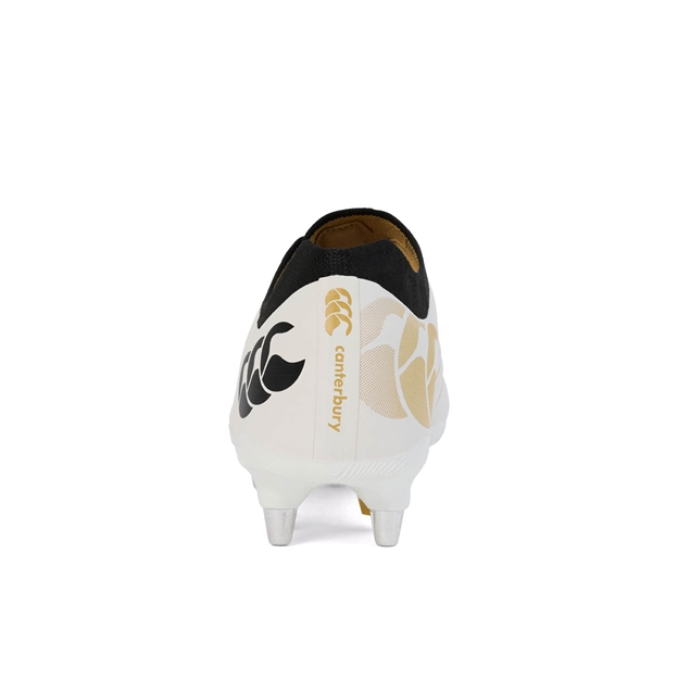 Canterbury Adults Phoenix 2.0 Pro Soft Ground Rugby Boots - White - Back
