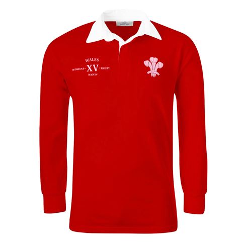 Womens World Cup Wales Adults Classic Rugby Shirt - Red
