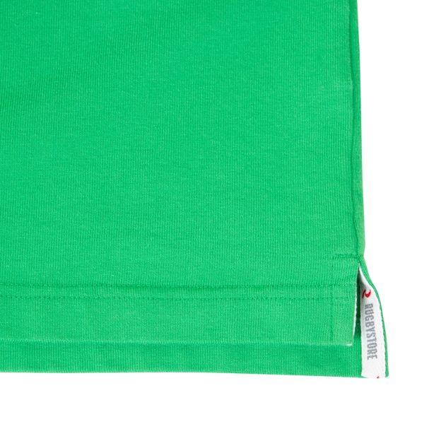 Rugby 1823 Mens Rugby Shirt Long Sleeve Bright Green - Hem Close-up