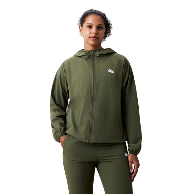 Canterbury Womens Tempo+ Full-Zip Jacket Ivy Green - Model Front View