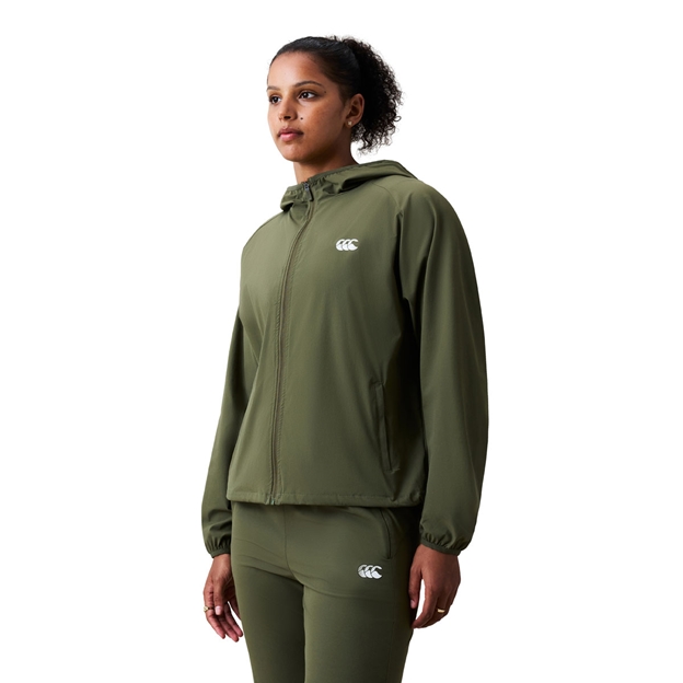 Canterbury Womens Tempo+ Full-Zip Jacket Ivy Green - Model Side View