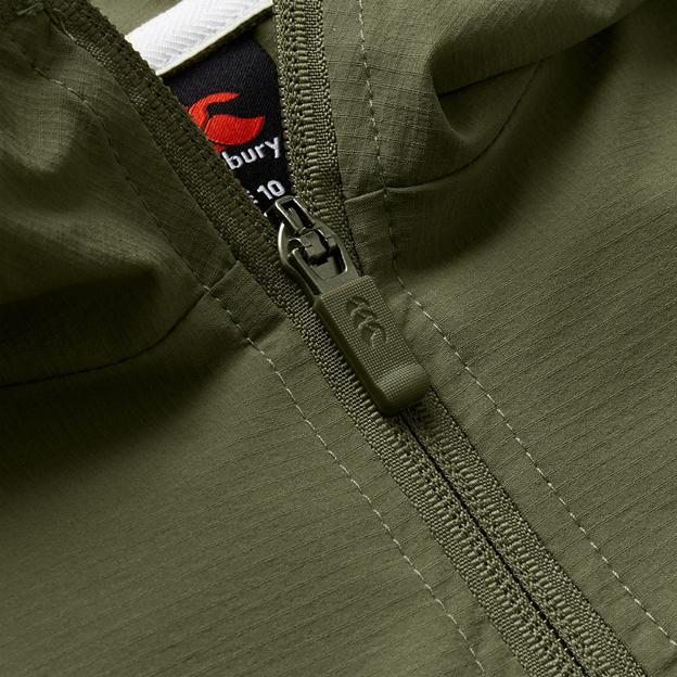 Canterbury Womens Tempo+ Full-Zip Jacket Ivy Green - Zipper Close-up
