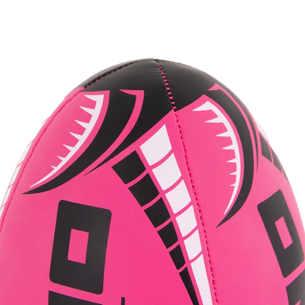 Rhino Sponge Rugby Ball Pink - Top View