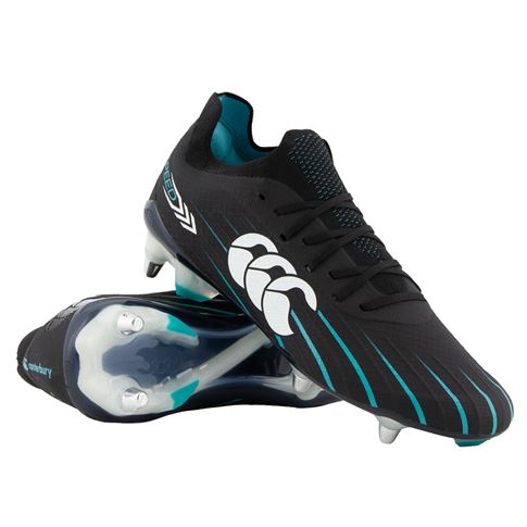 Canterbury Adults Speed Falcon 2.0 Elite Soft Ground Rugby Boots Jet Black - Front Main View