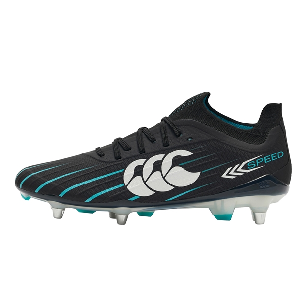 Canterbury Adults Speed Falcon 2.0 Elite Soft Ground Rugby Boots Jet Black - Outstep View