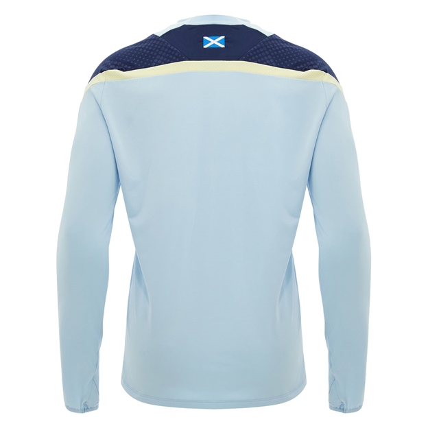 Scotland Mens Training Sweatshirt 26/27 Blue and Sand - Back View