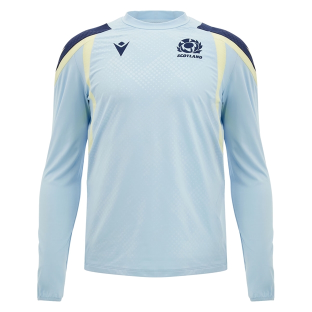 Scotland Mens Training Sweatshirt 26/27 Blue and Sand - Front View