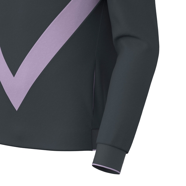 Barbarians Adults Travel Hoodie 25/26 Grey/Lilac - Sleeve Close-up