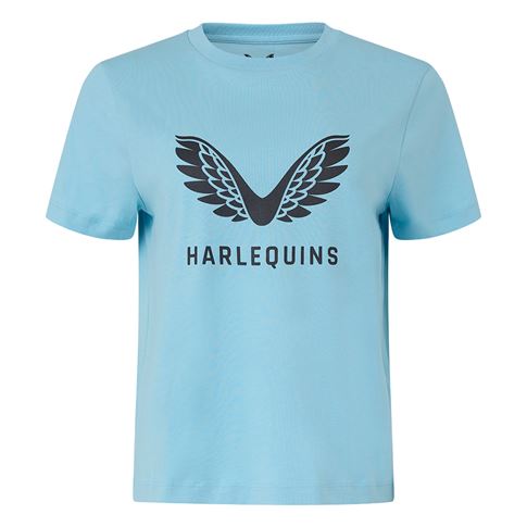 Harlequins Womens Presentation Tee 25/26 Sky Blue - Front