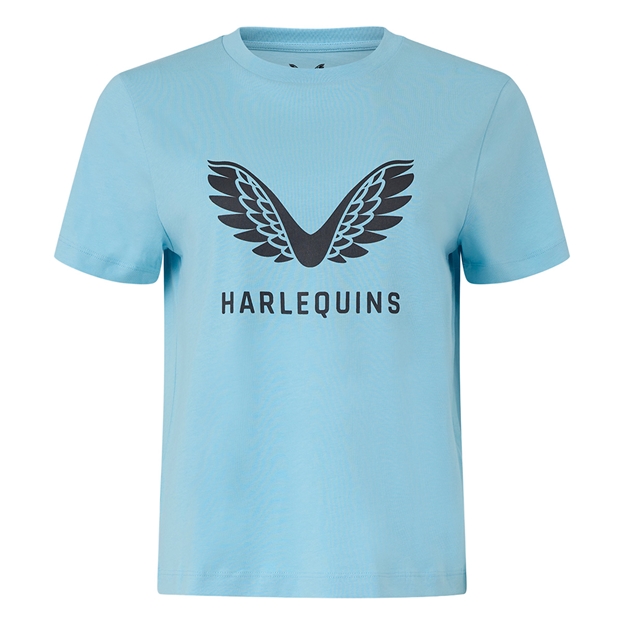 Harlequins Womens Presentation Tee 25/26 Sky Blue - Front