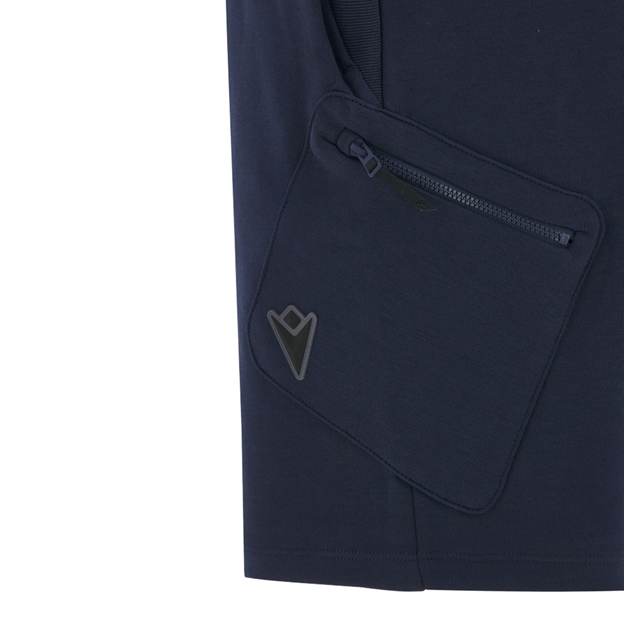 Edinburgh Mens Training Bermuda Shorts 26/27 Navy - Zipped Leg Pocket Close-up