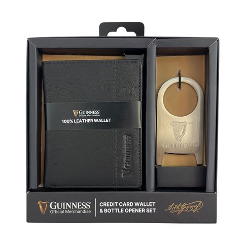 Guinness Credit Card Wallet Gift Set Black - Front Box View