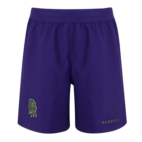 England Kids Away Rugby Shorts 26/27 Rhodonite - Front View