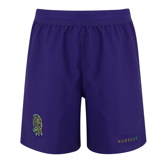 England Kids Away Rugby Shorts 26/27 Rhodonite - Front View